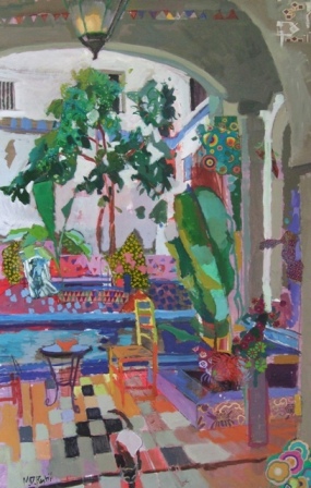 &quot;No quiero salir&quot;, mixta s / t, 116 x 73 cm.